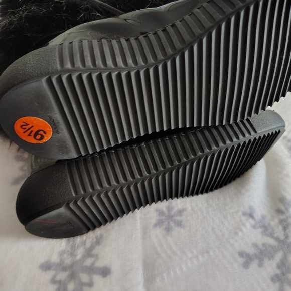 Oscar Sport Ski Ape Faux Fur Patent Leather Black Boots 9.5 - Picture 10 of 12